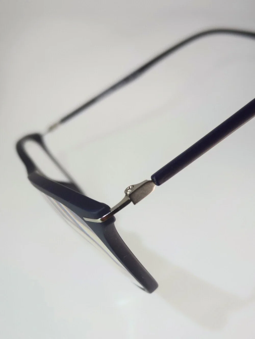 Thursday. Dark Navy Rectangular Eyeglass Frames. Rounded Edges